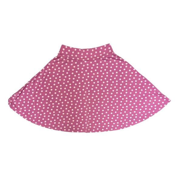 Lularoe Azure Skirt Purple Pink Polka Dot Flowy Mid Length Girls Size 14 - Picture 2 of 6